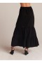 Skjørt | Dame Bella Dahl Ladder Trim Tiered Maxi Skjørt - Svart