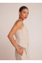  Ermeløs | Dame Bella Dahl Cinch Back Vest - Lin Sand