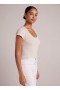  T-skjorter | Dame Bella Dahl Cropped Scoop Neck T-skjorte - Khaki Stone