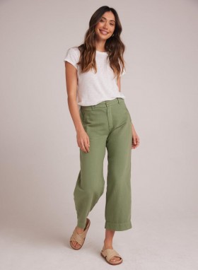  Bukser | Dame Bella Dahl Claire Welt Pocket Crop - Lush Foliage