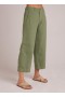  Pantaloni | Bluză scurtă cu buzunare cu ribbon Bella Dahl Claire Welt pentru femei - Lush Foliage