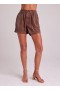 Pantaloni scurți | Pantaloni scurți Bella Dahl Callie Ruffle pentru femei - Maro Paradis