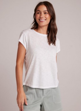  Tričká | Dámske tričko Bella Dahl Baby Crew Tee - biele