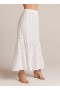  Kjolar | Dam Bella Dahl Ladder Trim Tiered Maxi Kjol - Vit