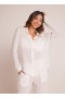  Camisa abotonada | Camisa abotonada con bolsillo extragrande Bella Dahl para mujer - Blanca