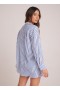  Camisa de manga larga | Camisa estilo boyfriend con botones Bella Dahl para mujer - Rayas Bahia Breeze