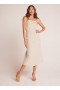  Vestidos midi | Vestido midi ajustado tipo camisola Bella Dahl para mujer - Lino color arena