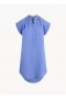  Minivestidos | Vestido Henley de manga corta Bella Dahl para mujer - Azul Bahía