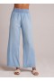  Pantalones | Pantalón de mujer Bella Dahl de pierna ancha con cintura elástica - Lavado Caribe