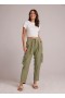  Pantalones | Pantalón utilitario Bella Dahl Zephyr con bolsillo y lazo para mujer - Color caqui militar