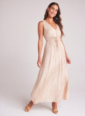  Vestidos midi | Vestido midi con escote en V Bella Dahl para mujer - Estampado Salvador Sand