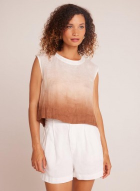  Ærmeløs | Dame Bella Dahl Boxy Button Back Top - Kokos Ombre Dye