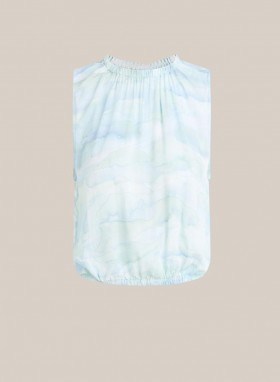  Ærmeløs | Dame Bella Dahl Smocked Neck Tanktop - Waves Camo Print