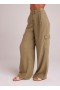 Broek | Dames Bella Dahl Cargo Wide Leg - French Olive
