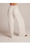  Broek | Dames Bella Dahl Ruffle Waist Wide Leg - Witte zandstreep