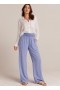  Broek | Dames Bella Dahl Smocked Waist Wide Leg - Peri Blue