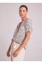  Korte mouwen | Bella Dahl dames shirt met korte mouwen en raglanmouwen - Papillon-print