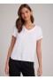  Korte mouw | Dames Bella Dahl V-hals T-shirt - Wit