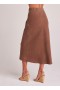  Rokken | Dames Bella Dahl Bias Midi-rok - Botanisch Bruin