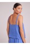  Mouwloos | Dames Bella Dahl Cami met knoopsluiting - Bahia Blue