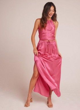  Rokken | Dames Bella Dahl geplooide maxi-rok - Tidal Pink