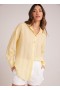  Chemise à manches longues Bella Dahl Boyfriend pour femme - Jaune citron