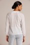  Blouse raglan à carreaux tissés Bella Dahl pour femme, manches longues, blanche