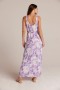  Robes longues | Robe Bella Dahl en lin boutonnée sur le devant - Imprimé floral iris
