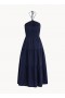  Robe midi | Robe midi Bella Dahl à col halter froncé - Bleu marine brésilien