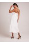  Robe midi | Robe midi Bella Dahl à col halter froncé - Blanche