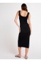  Robe midi | Robe midi sans manches en jersey de lin Bella Dahl pour femme - Noire
