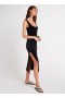  Robe midi | Robe midi sans manches en jersey de lin Bella Dahl pour femme - Noire