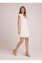 Mini-robes | Robe Bella Dahl à manches courtes et ceinture pour femme - Blanche