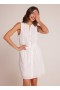  Mini-robes | Robe-chemise sans manches à plis Bella Dahl pour femme - Blanche