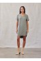  Mini-robes | Robe t-shirt col V Bella Dahl pour femme - Bleu marine doux