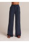  Pantalon | Pantalon large plissé Bella Dahl Greta pour femme - Bleu marine côtier