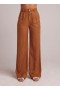  Pantalon | Pantalon plissé à jambes larges Bella Dahl Greta pour femme - Henné doré