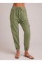  Pantalon | Pantalon de jogging plissé Bella Dahl Isla pour femme - Lush Foliage