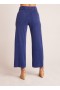  Pantalon | Femme Bella Dahl Saige Jambes Larges Courtes - Bleu Marine Tropical