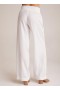  Pantalon | Femme Bella Dahl à taille smockée et jambes larges - Blanc