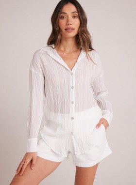  Chemise boutonnée | Chemise Bella Dahl Boyfriend pour femme - Blanche
