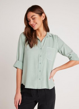  Chemise boutonnée | Chemise Bella Dahl pour femme - Vert oasis