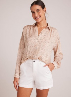  Chemise fluide à manches longues Bella Dahl pour femme - Imprimé sable Salvador