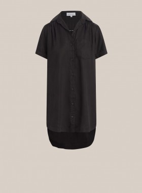  Mini-robes | Robe-chemise Bella Dahl à ourlet échelle pour femme - Noire