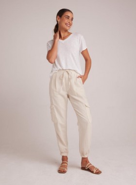  Pantalon | Pantalon de jogging plissé Bella Dahl Isla pour femme - Sable coquillage