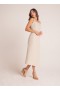  Midikleider | Bella Dahl Damen-Midikleid mit taillierter Trägeroptik – Leinen-Sand
