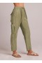  Hose | Damen Bella Dahl Zephyr Utility-Hose mit Bindetasche - Khaki Army