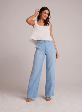  Hose | Damen Bella Dahl Taylor Utility Wide Leg Jeans - Coastal Wash